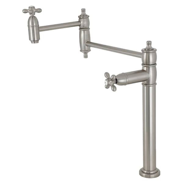 Kingston Brass Deck Mount Pot Filler, Brushed Nickel KS3708AX - main